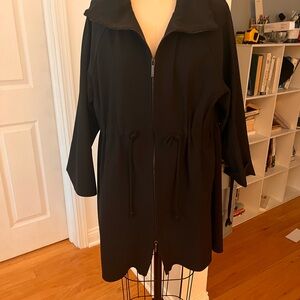 M2057 By Maria Pinto “Vega” Black Zip-Up Parka Jacket
